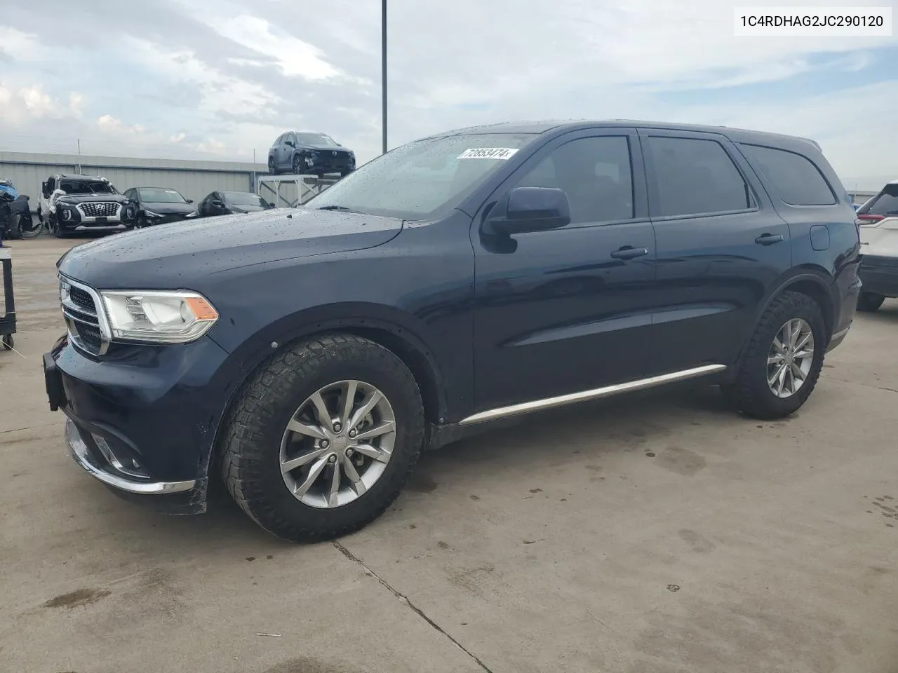 2018 Dodge Durango Sxt VIN: 1C4RDHAG2JC290120 Lot: 72853474