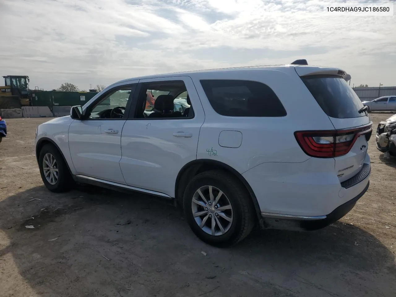 2018 Dodge Durango Sxt VIN: 1C4RDHAG9JC186580 Lot: 72951044