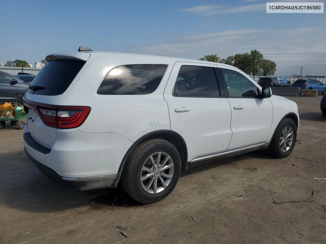 2018 Dodge Durango Sxt VIN: 1C4RDHAG9JC186580 Lot: 72951044