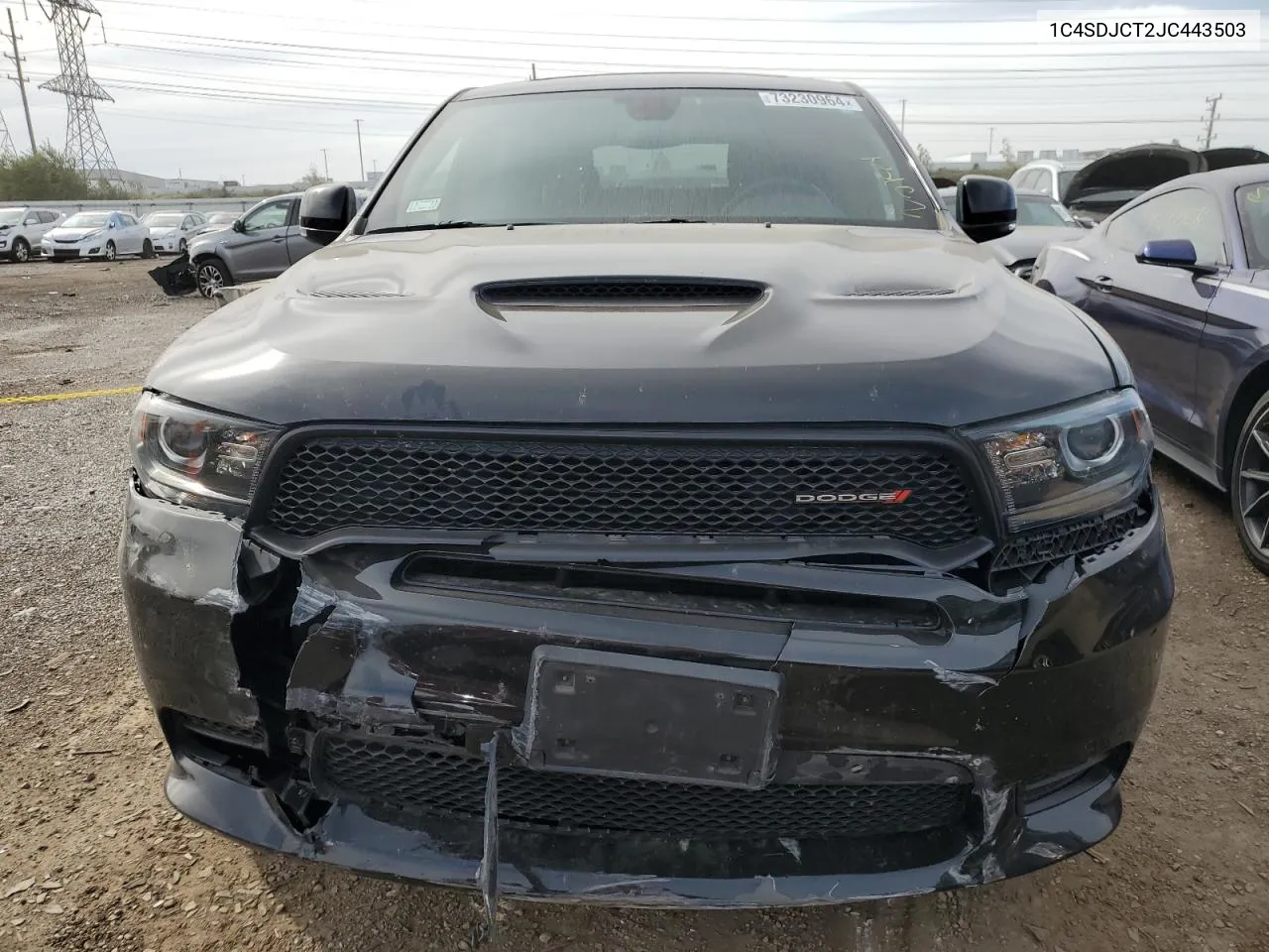 2018 Dodge Durango R/T VIN: 1C4SDJCT2JC443503 Lot: 73230964