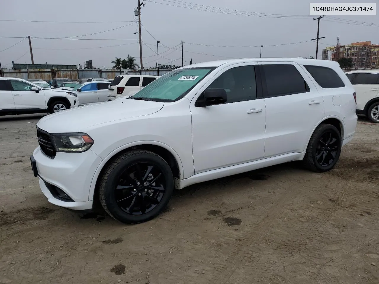 2018 Dodge Durango Sxt VIN: 1C4RDHAG4JC371474 Lot: 73308224