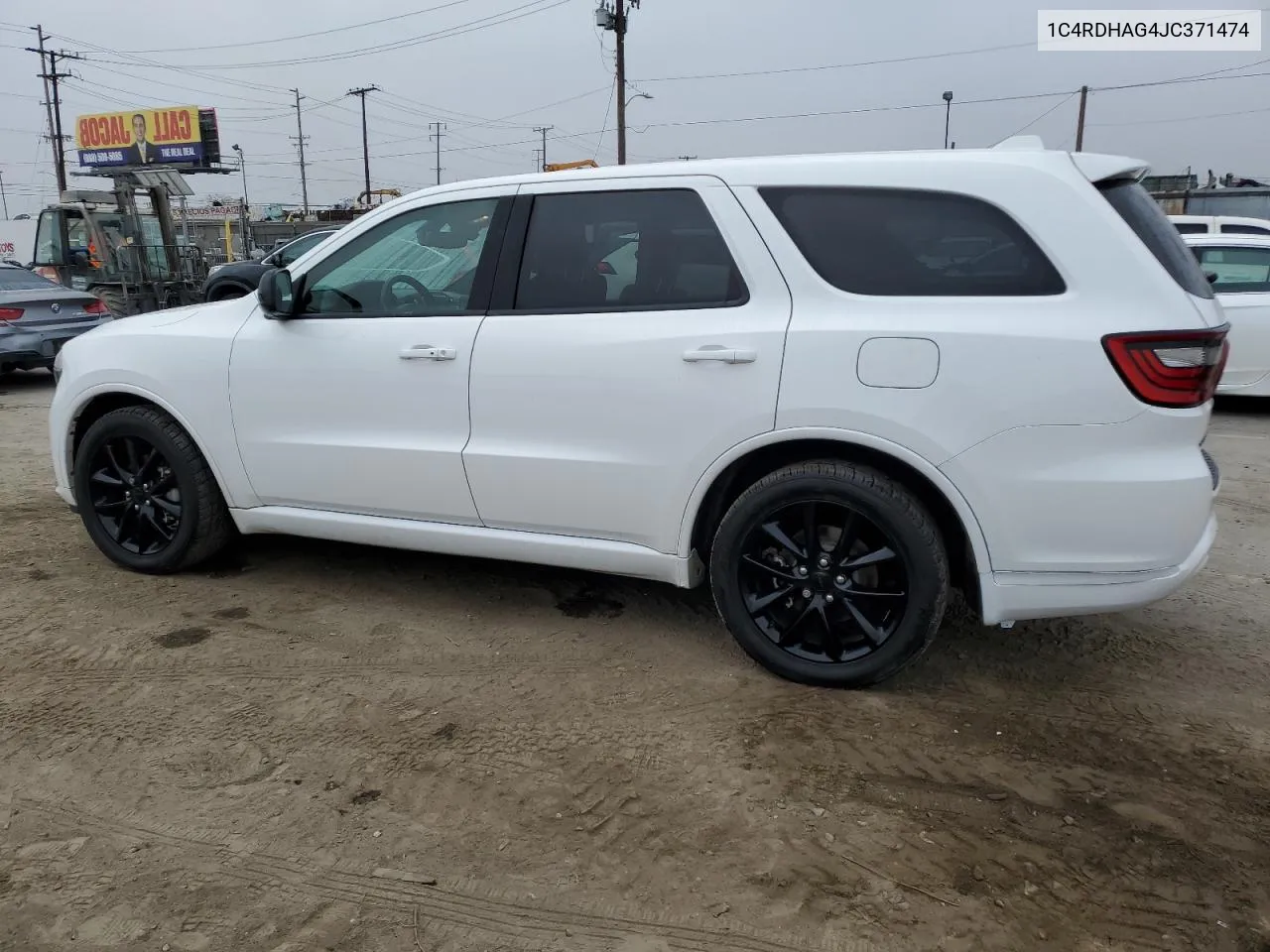 2018 Dodge Durango Sxt VIN: 1C4RDHAG4JC371474 Lot: 73308224