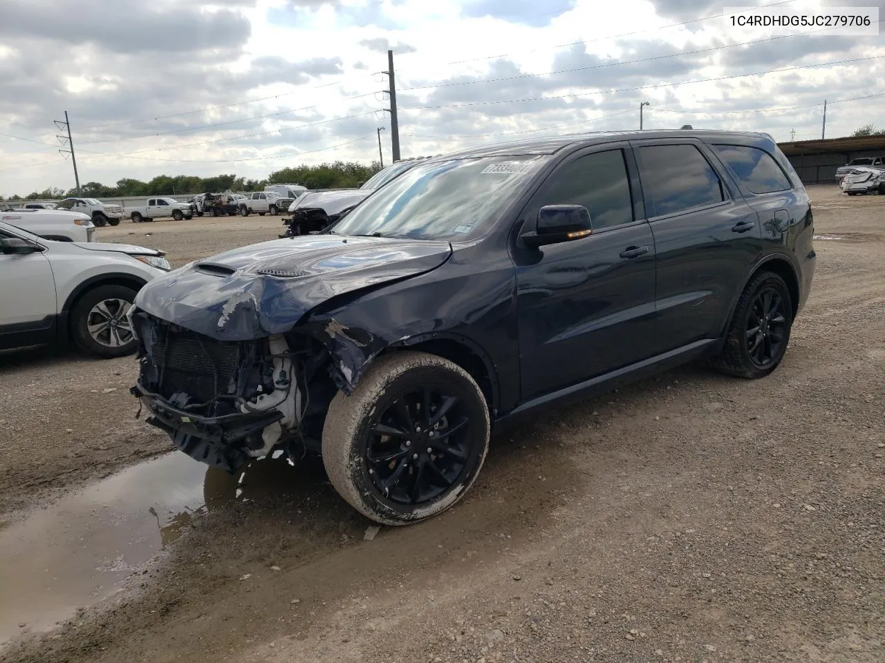 2018 Dodge Durango Gt VIN: 1C4RDHDG5JC279706 Lot: 73334084