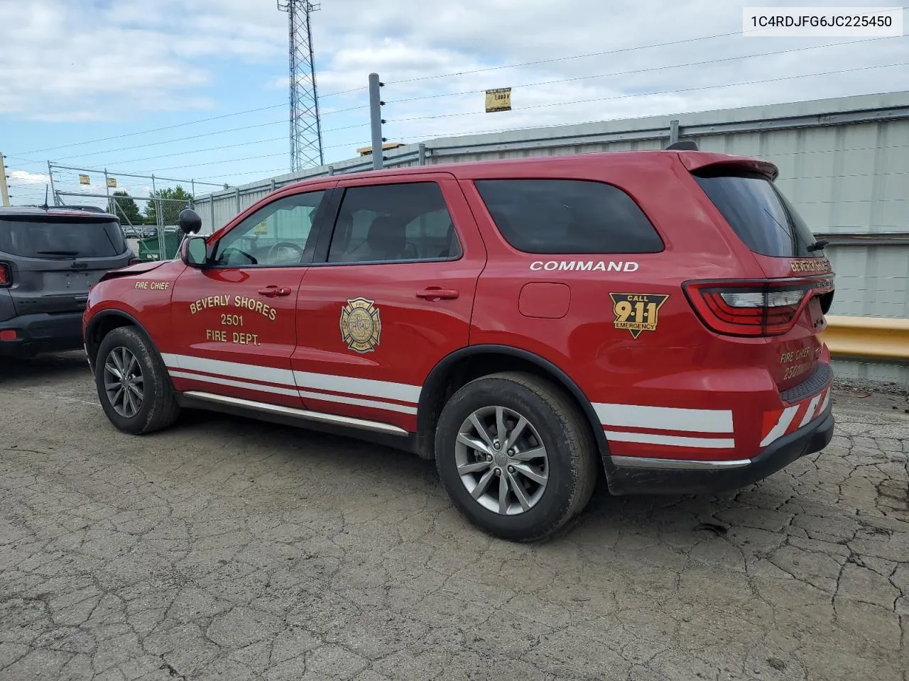 2018 Dodge Durango Ssv VIN: 1C4RDJFG6JC225450 Lot: 73559514