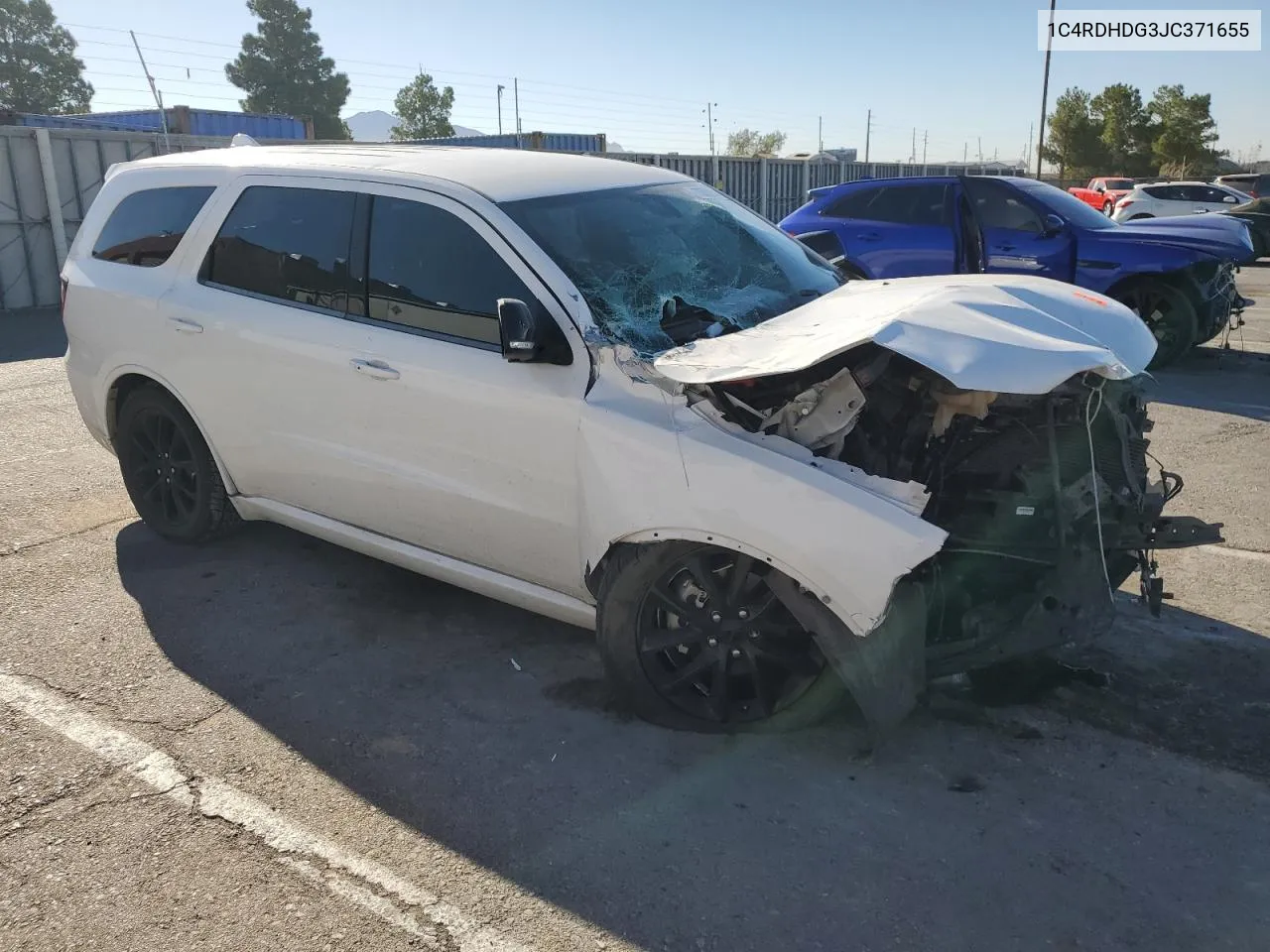 2018 Dodge Durango Gt VIN: 1C4RDHDG3JC371655 Lot: 73585204