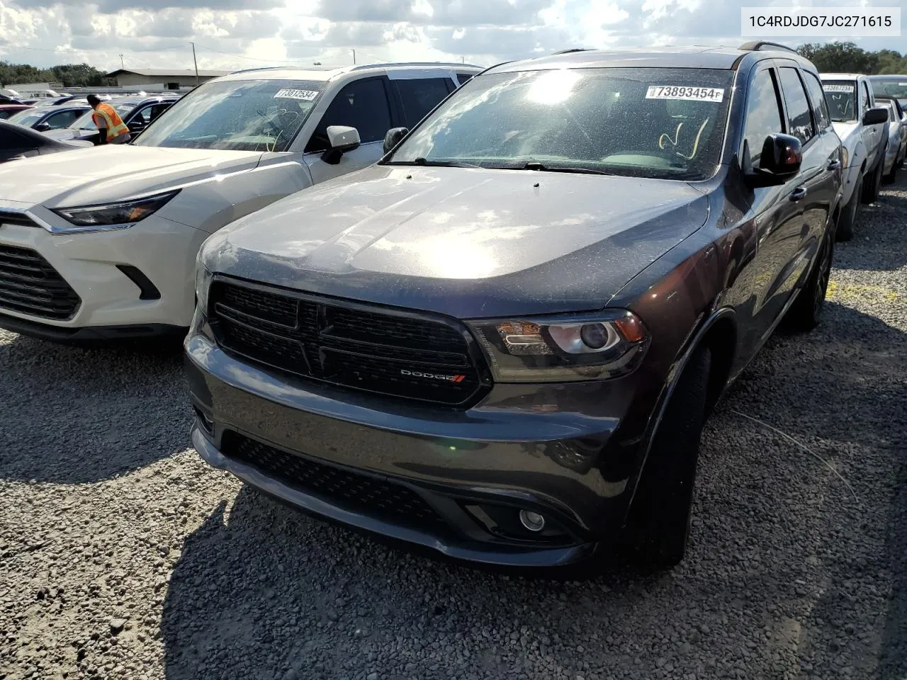 2018 Dodge Durango Gt VIN: 1C4RDJDG7JC271615 Lot: 73893454