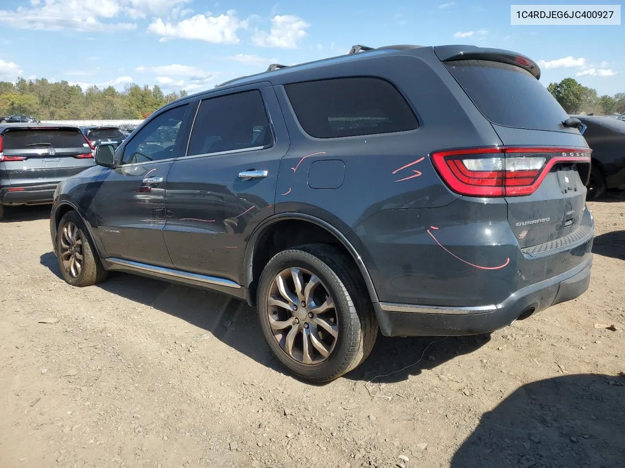 2018 Dodge Durango Citadel VIN: 1C4RDJEG6JC400927 Lot: 74744184