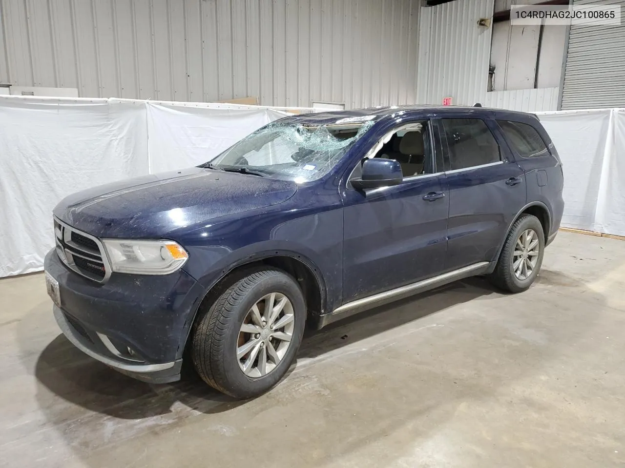 2018 Dodge Durango Sxt VIN: 1C4RDHAG2JC100865 Lot: 75027714