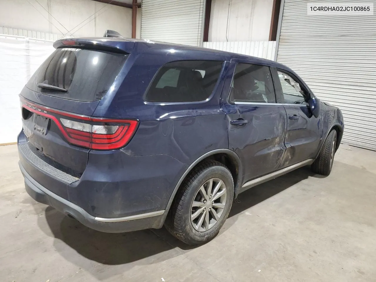 2018 Dodge Durango Sxt VIN: 1C4RDHAG2JC100865 Lot: 75027714