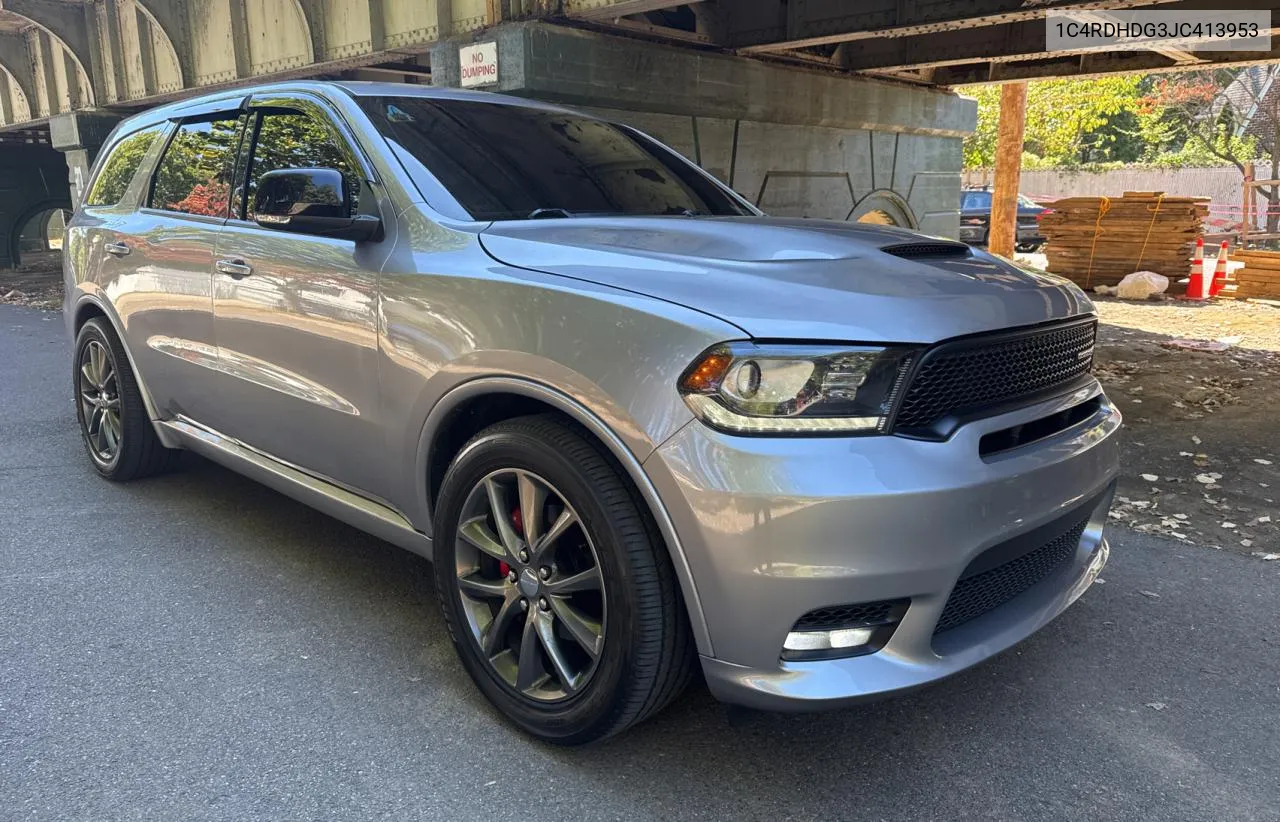 2018 Dodge Durango Gt VIN: 1C4RDHDG3JC413953 Lot: 75123124