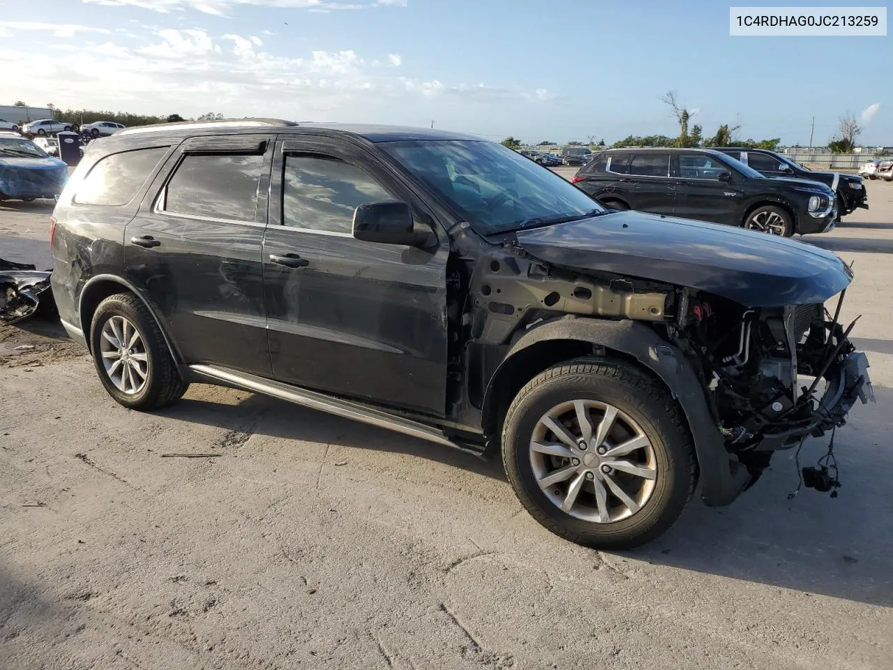 2018 Dodge Durango Sxt VIN: 1C4RDHAG0JC213259 Lot: 75195434