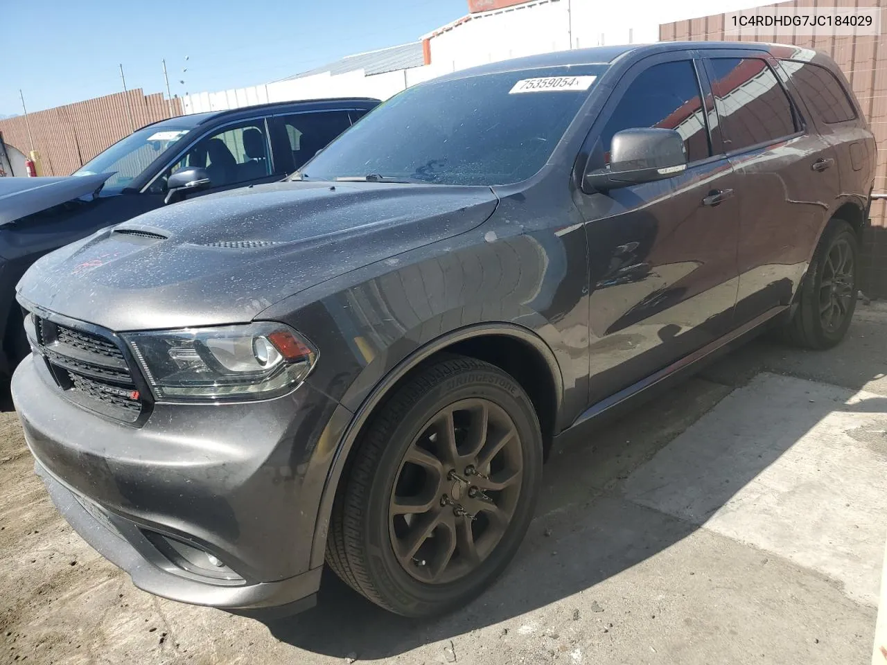 2018 Dodge Durango Gt VIN: 1C4RDHDG7JC184029 Lot: 75359054