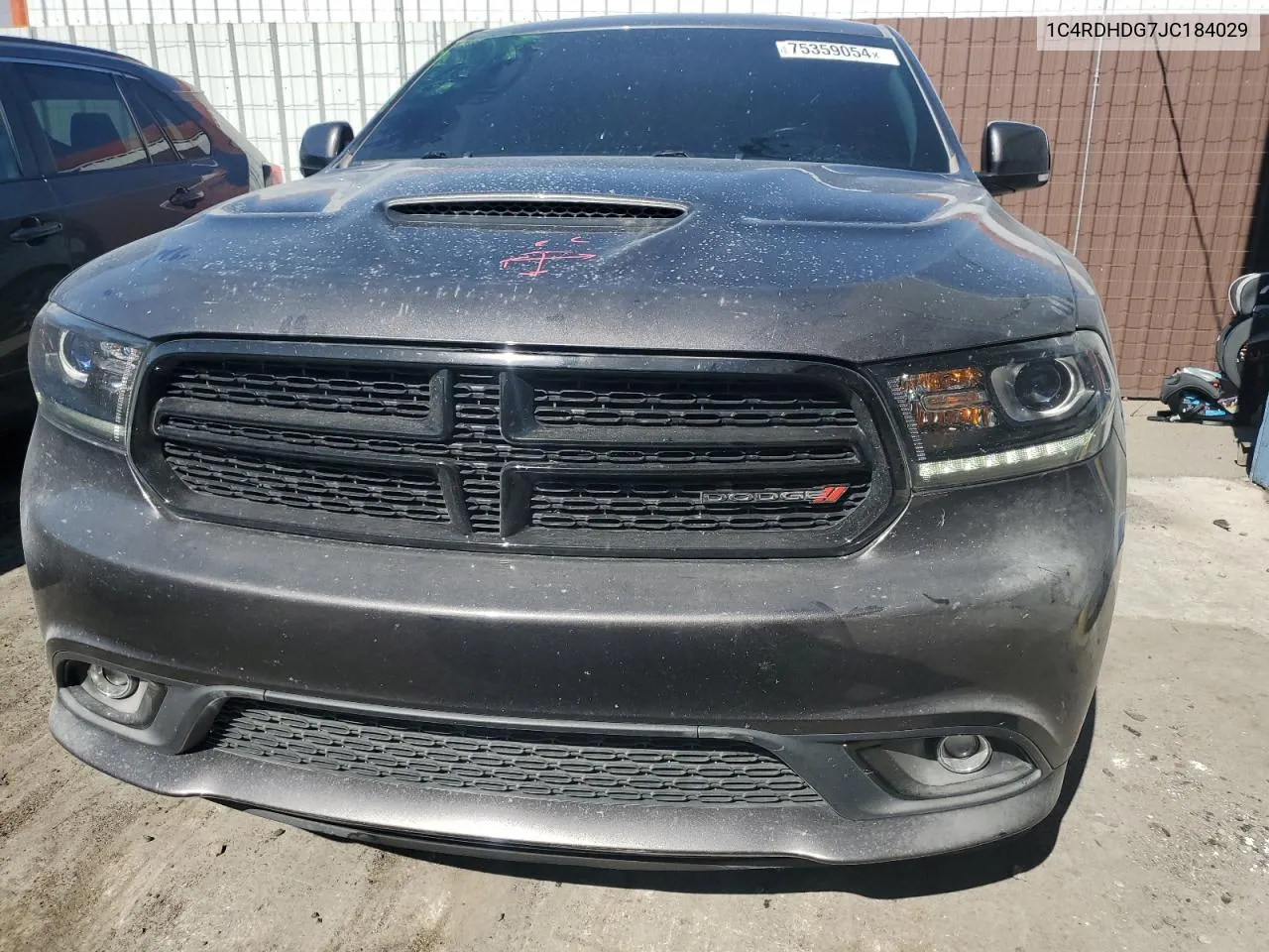 2018 Dodge Durango Gt VIN: 1C4RDHDG7JC184029 Lot: 75359054