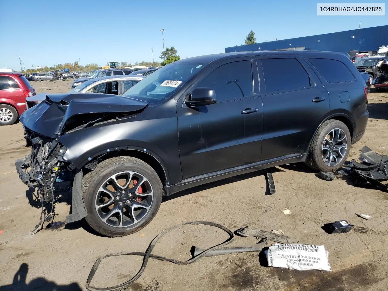 2018 Dodge Durango Sxt VIN: 1C4RDHAG4JC447825 Lot: 75684404