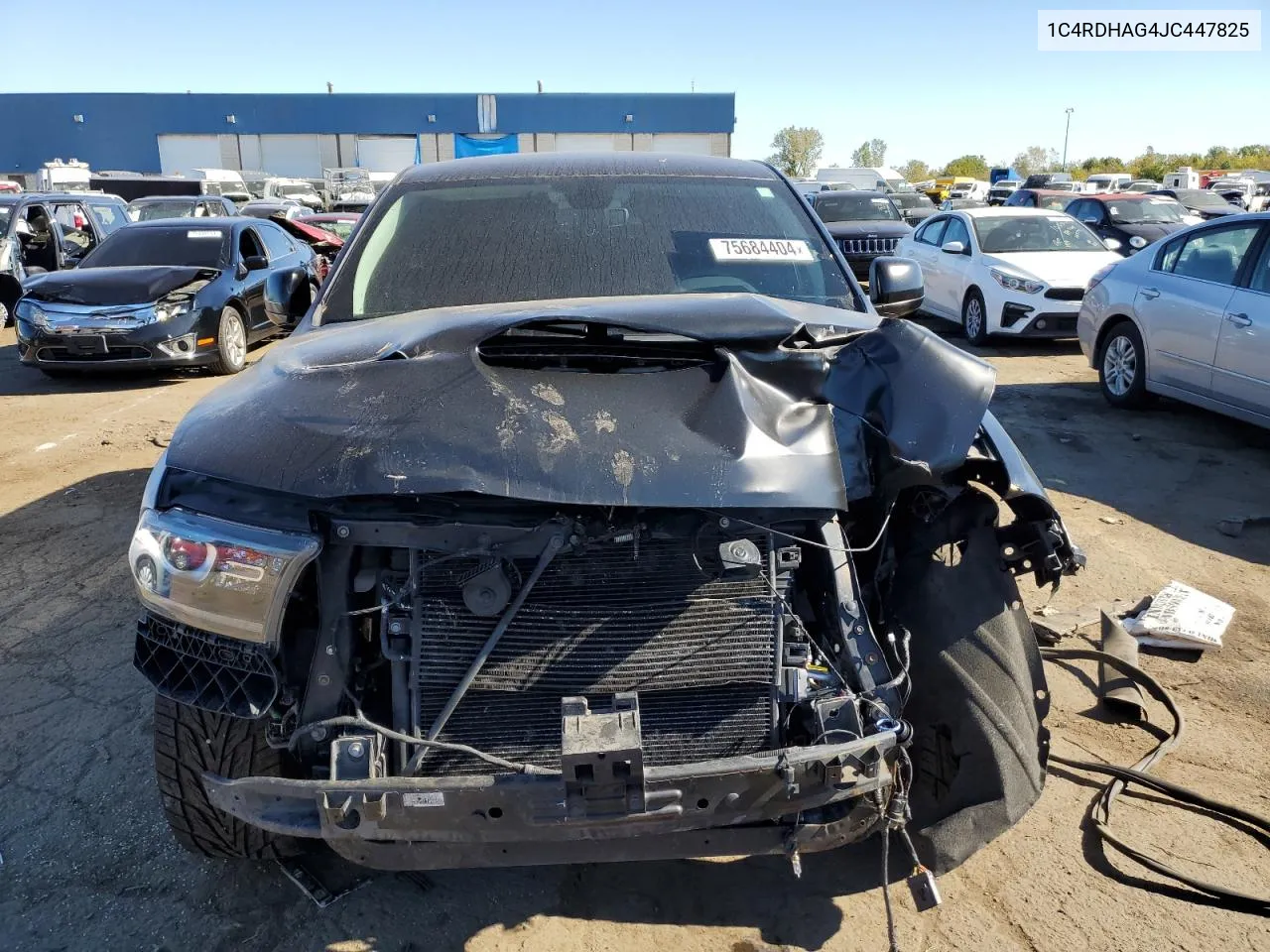 2018 Dodge Durango Sxt VIN: 1C4RDHAG4JC447825 Lot: 75684404