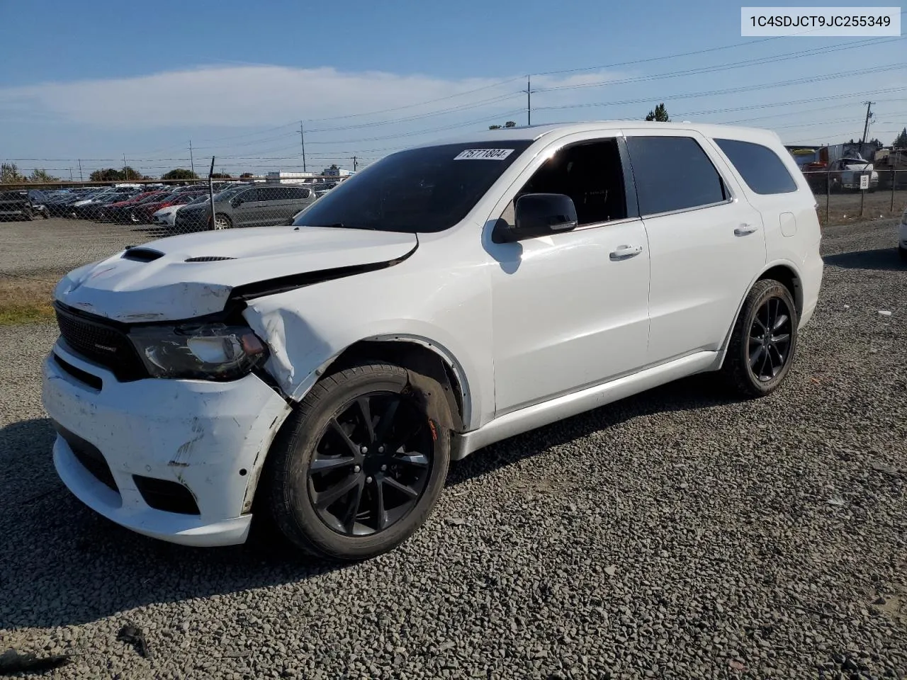 2018 Dodge Durango R/T VIN: 1C4SDJCT9JC255349 Lot: 75771804