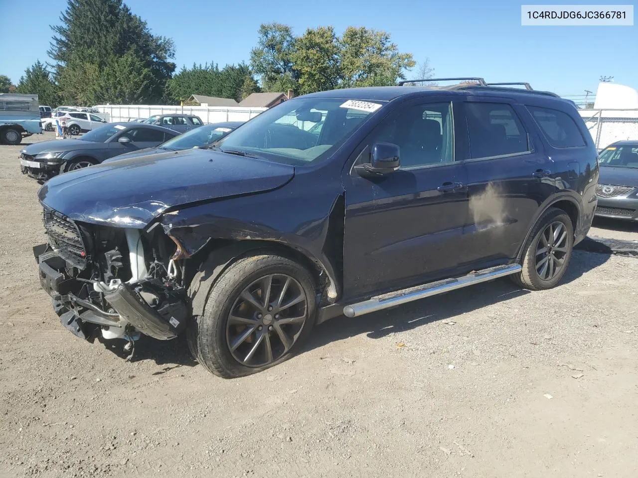 2018 Dodge Durango Gt VIN: 1C4RDJDG6JC366781 Lot: 75832354