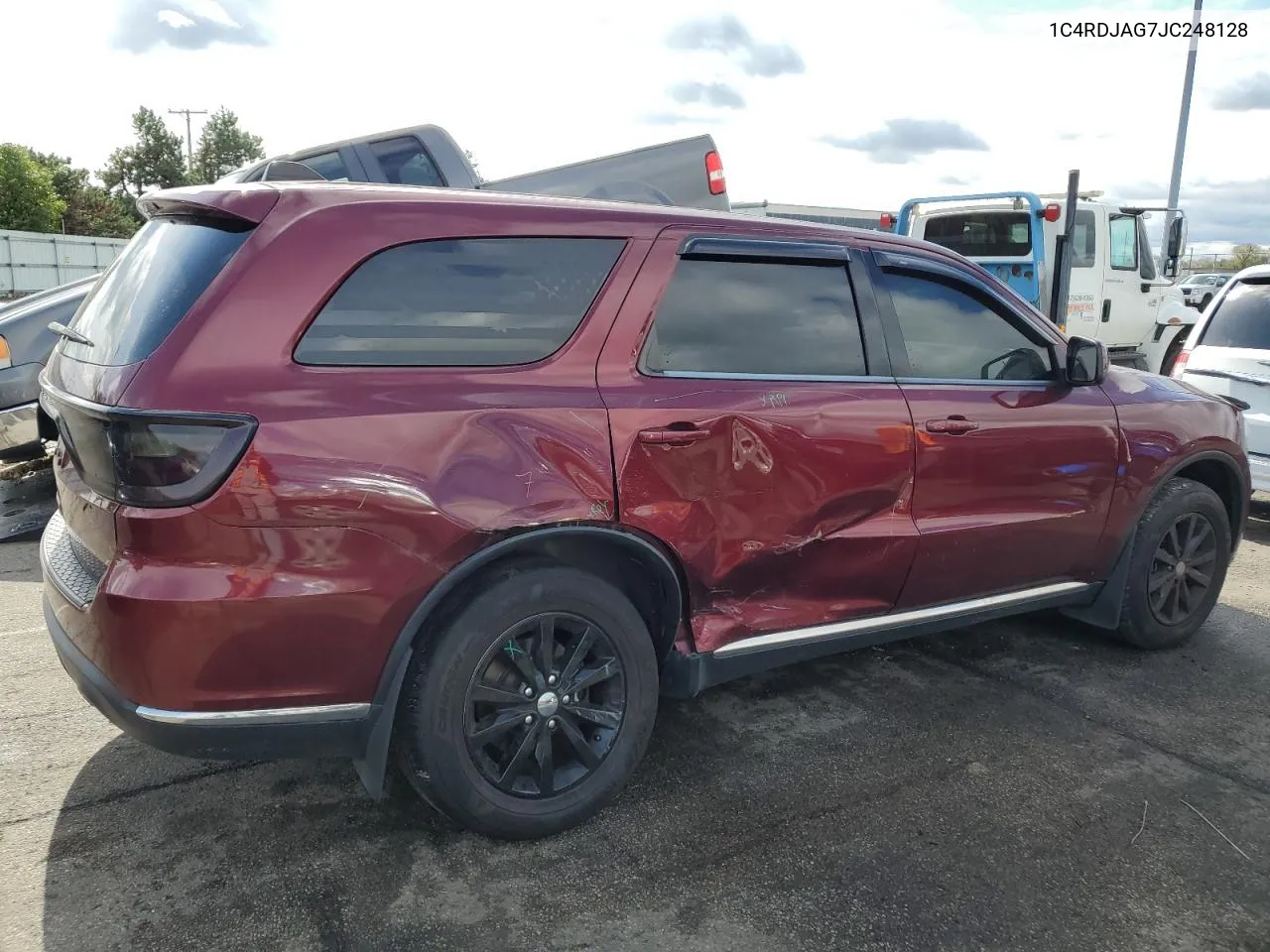 2018 Dodge Durango Sxt VIN: 1C4RDJAG7JC248128 Lot: 76044324