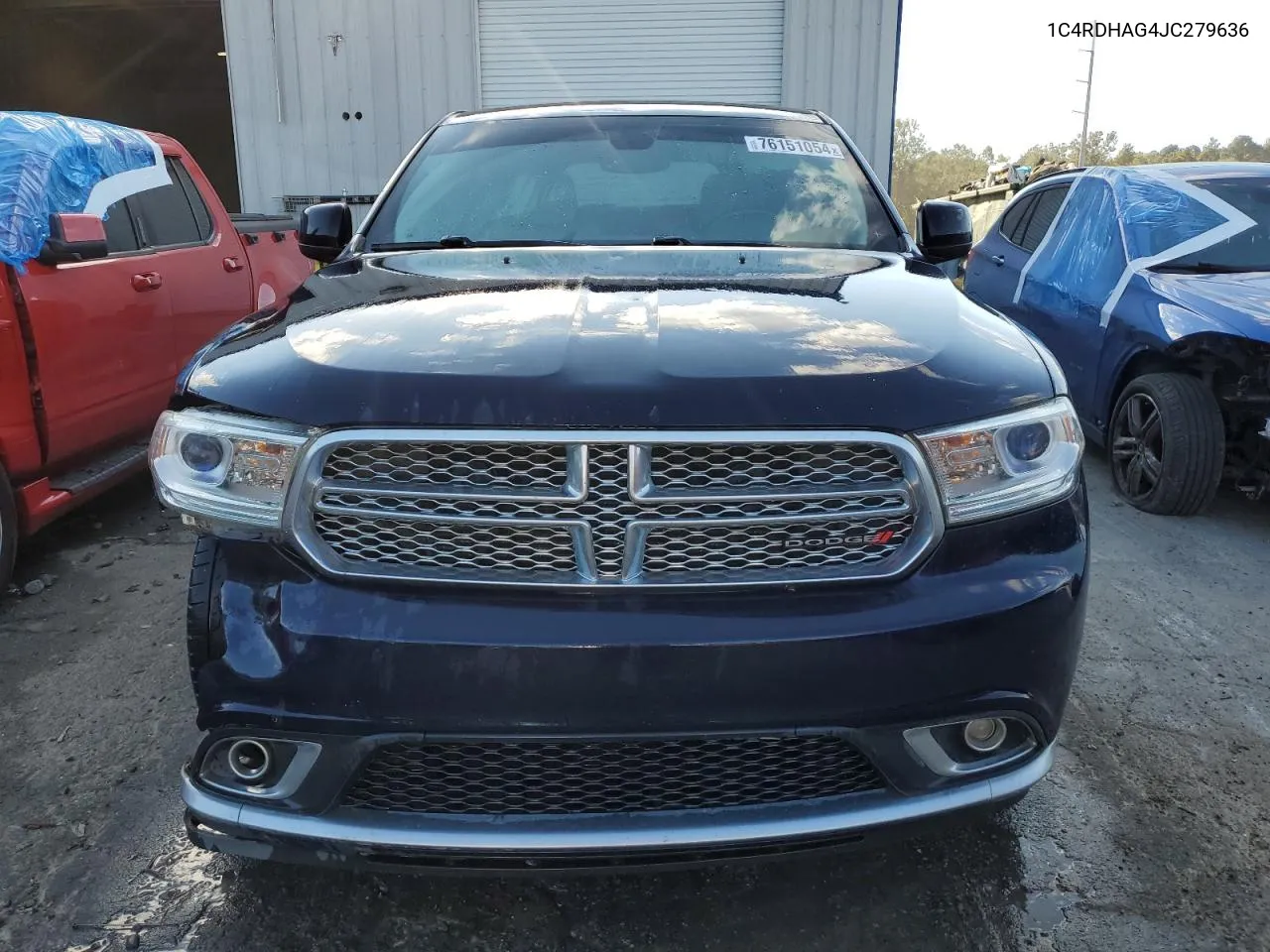 2018 Dodge Durango Sxt VIN: 1C4RDHAG4JC279636 Lot: 76151054