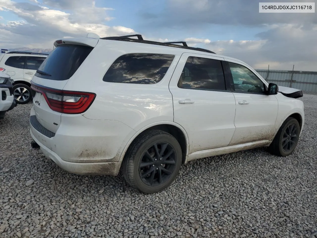 2018 Dodge Durango Gt VIN: 1C4RDJDGXJC116718 Lot: 76378254