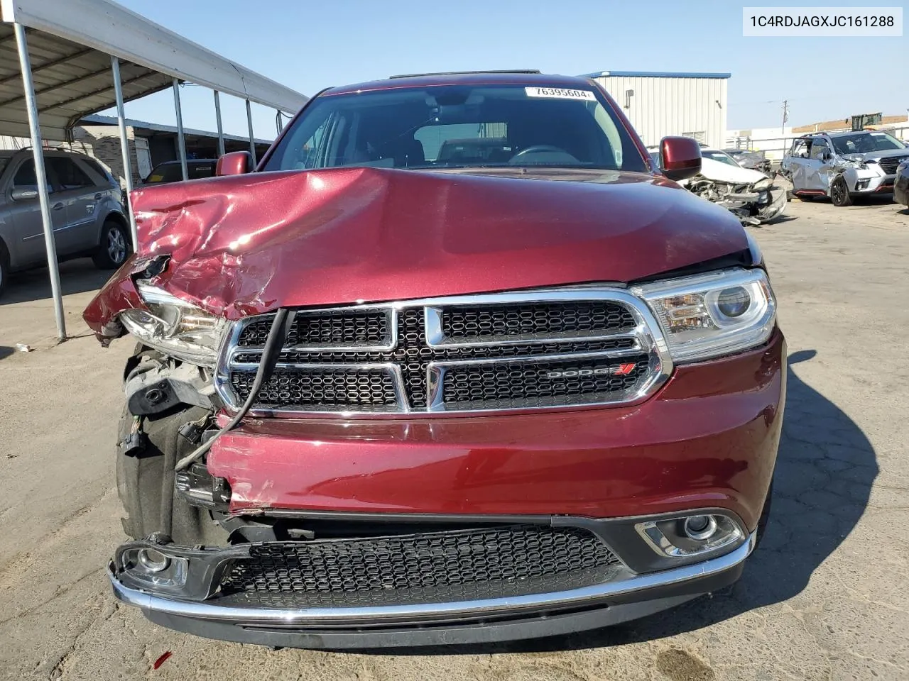 1C4RDJAGXJC161288 2018 Dodge Durango Sxt