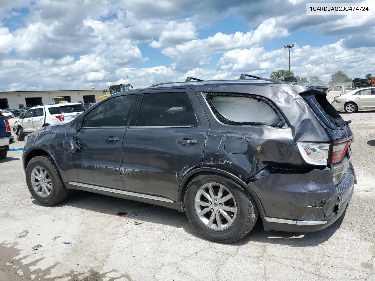 2018 Dodge Durango Sxt VIN: 1C4RDJAG2JC474724 Lot: 76487904