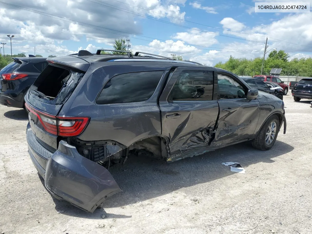 2018 Dodge Durango Sxt VIN: 1C4RDJAG2JC474724 Lot: 76487904