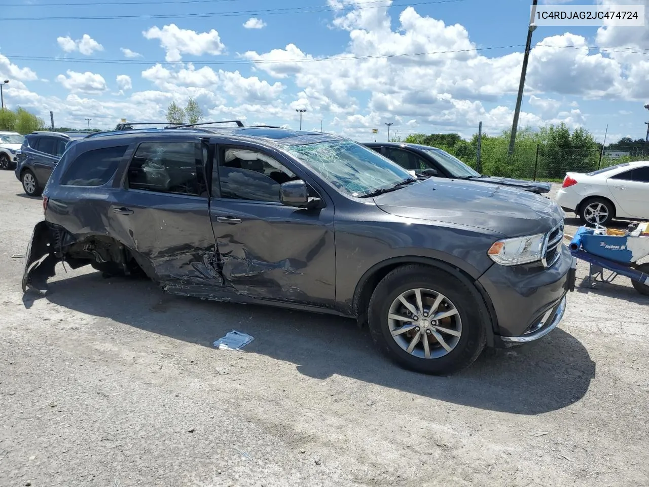 2018 Dodge Durango Sxt VIN: 1C4RDJAG2JC474724 Lot: 76487904