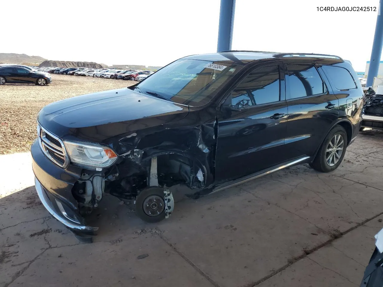 2018 Dodge Durango Sxt VIN: 1C4RDJAG0JC242512 Lot: 76810384