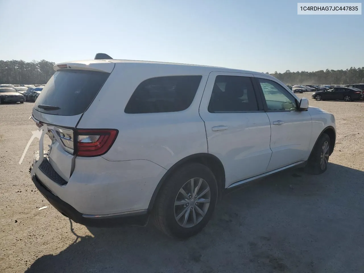 2018 Dodge Durango Sxt VIN: 1C4RDHAG7JC447835 Lot: 77233414