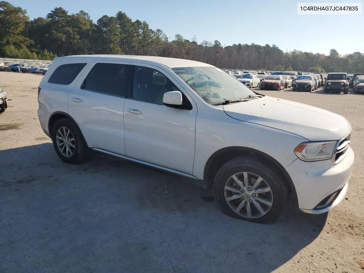 2018 Dodge Durango Sxt VIN: 1C4RDHAG7JC447835 Lot: 77233414