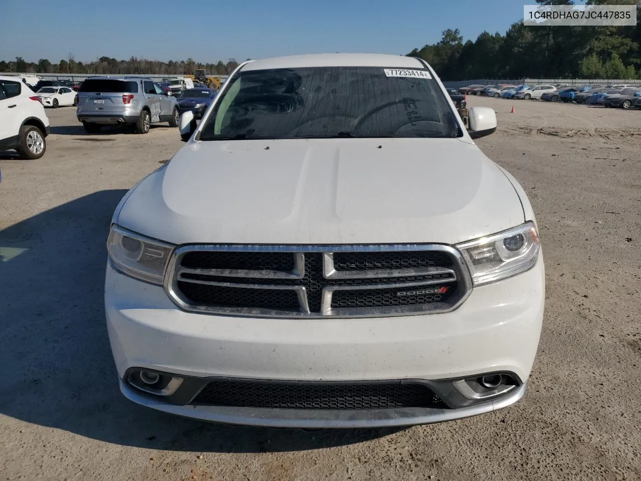 2018 Dodge Durango Sxt VIN: 1C4RDHAG7JC447835 Lot: 77233414