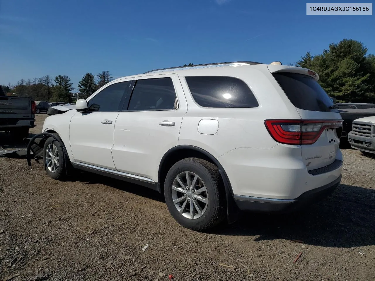 2018 Dodge Durango Sxt VIN: 1C4RDJAGXJC156186 Lot: 77520564