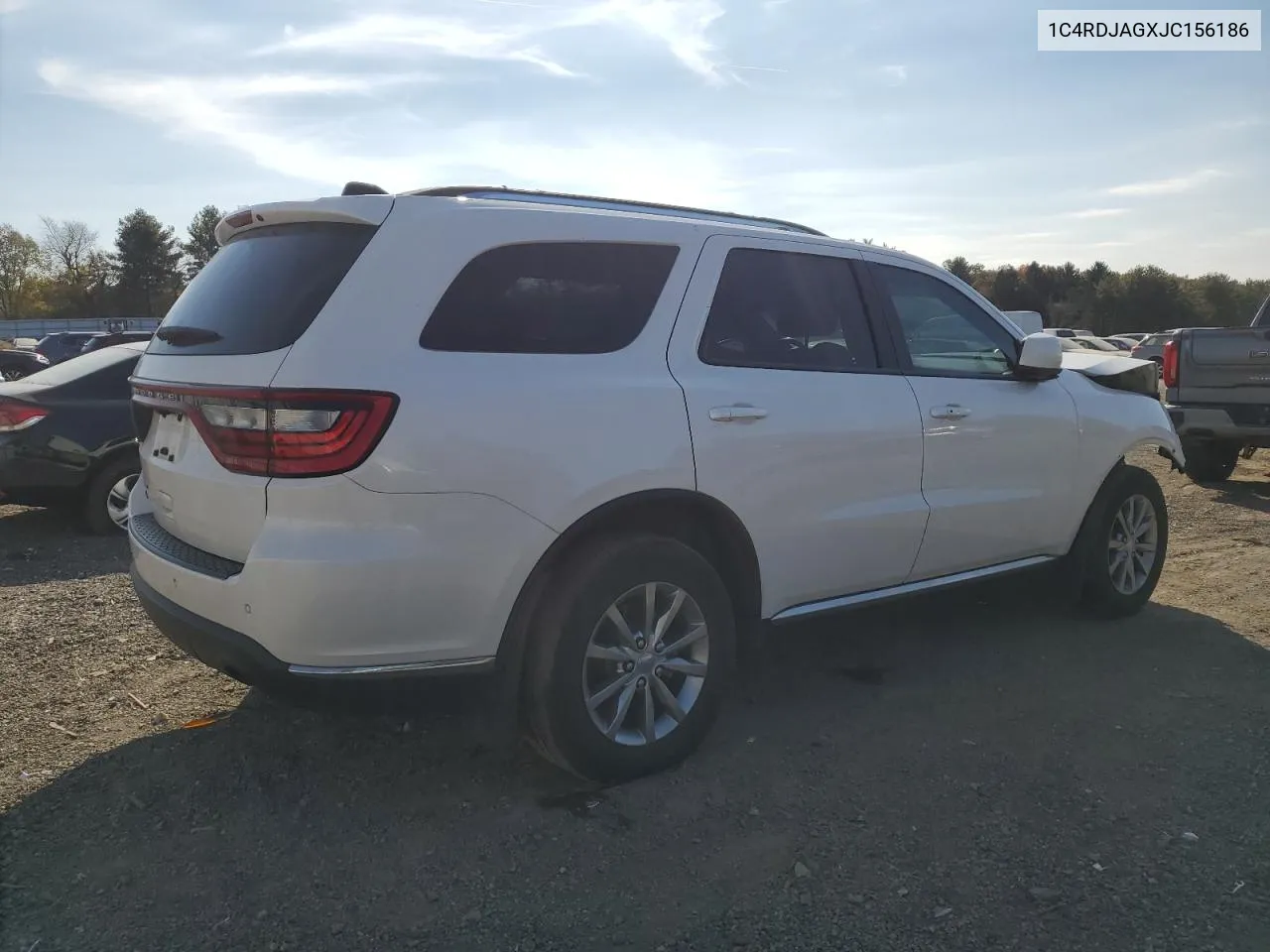 2018 Dodge Durango Sxt VIN: 1C4RDJAGXJC156186 Lot: 77520564