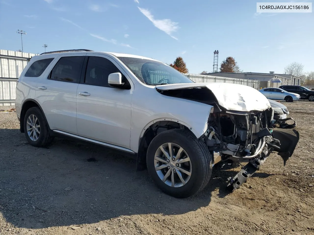 2018 Dodge Durango Sxt VIN: 1C4RDJAGXJC156186 Lot: 77520564