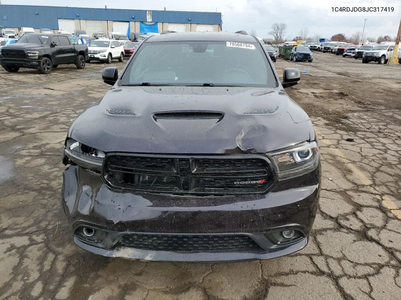 2018 Dodge Durango Gt VIN: 1C4RDJDG8JC317419 Lot: 78568794