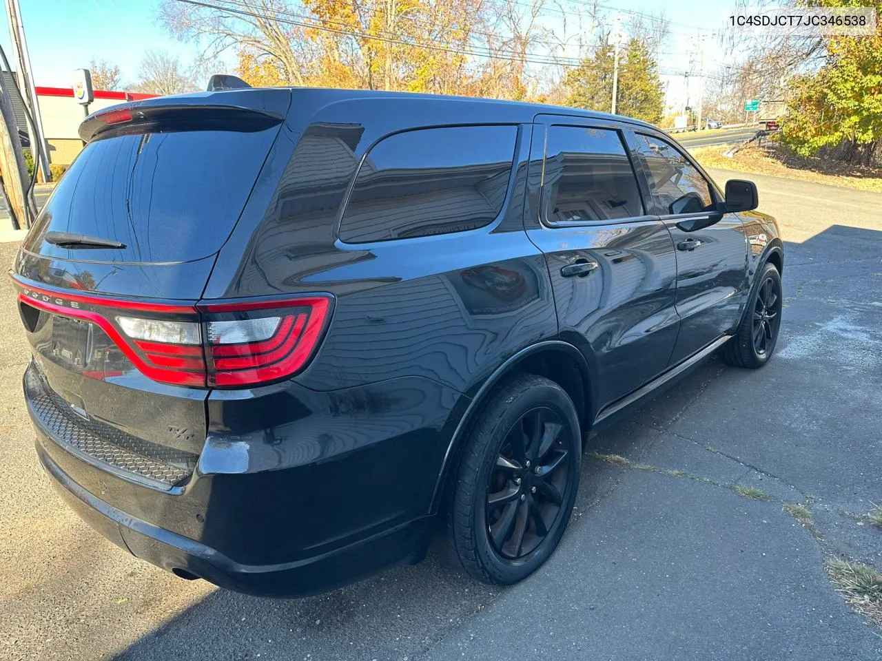 2018 Dodge Durango R/T VIN: 1C4SDJCT7JC346538 Lot: 80243774