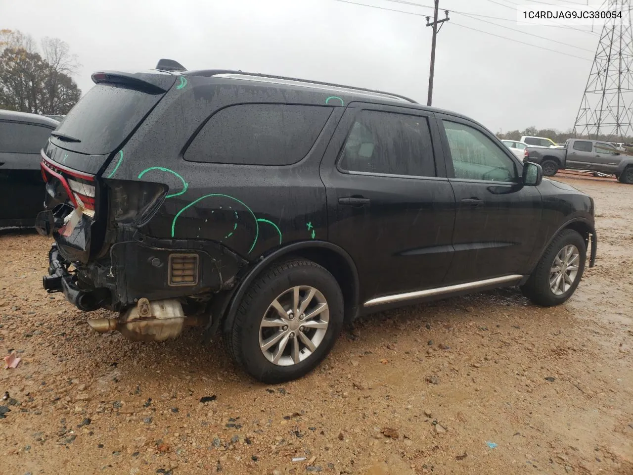 2018 Dodge Durango Sxt VIN: 1C4RDJAG9JC330054 Lot: 80273594