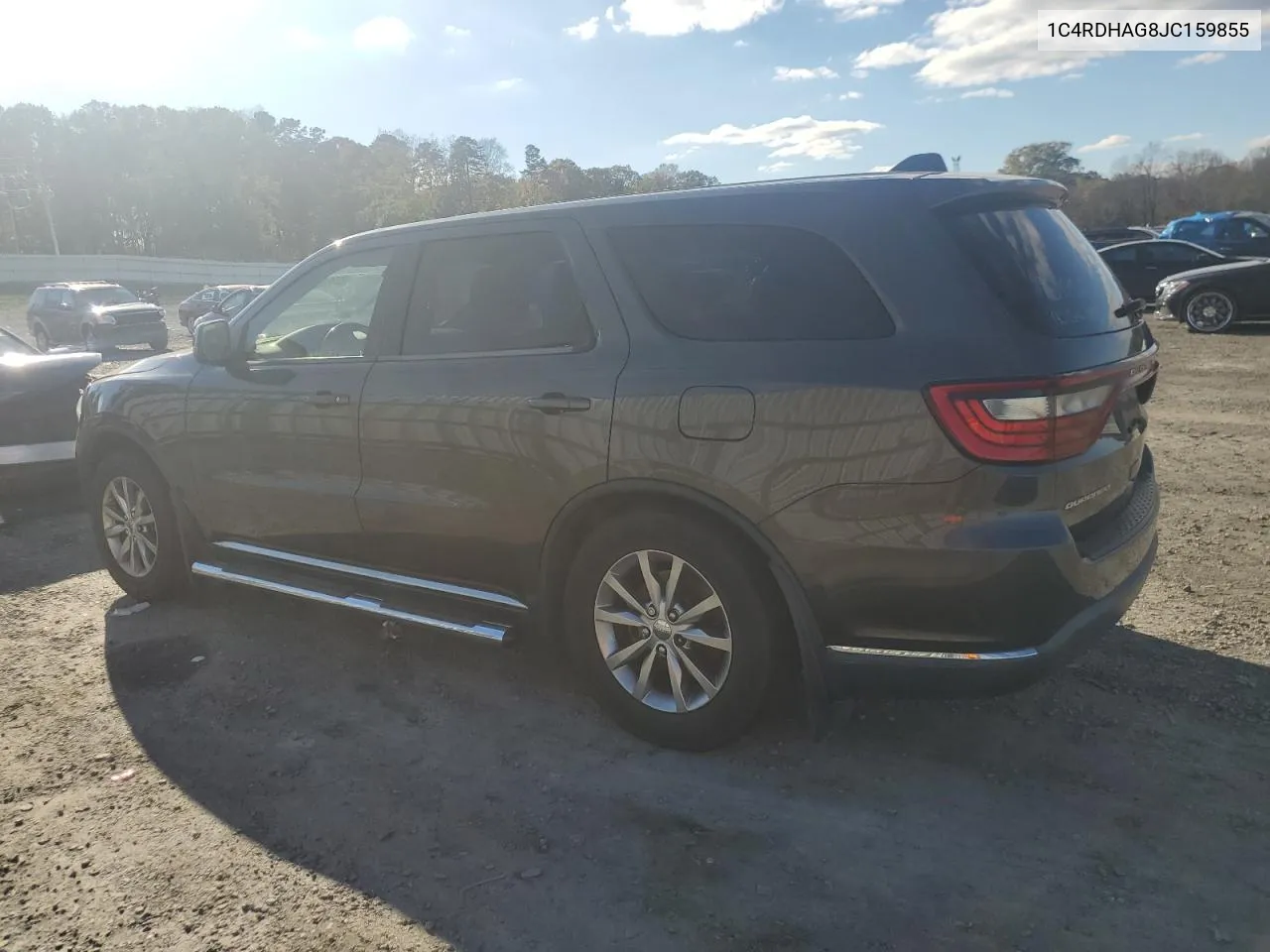 2018 Dodge Durango Sxt VIN: 1C4RDHAG8JC159855 Lot: 80363704