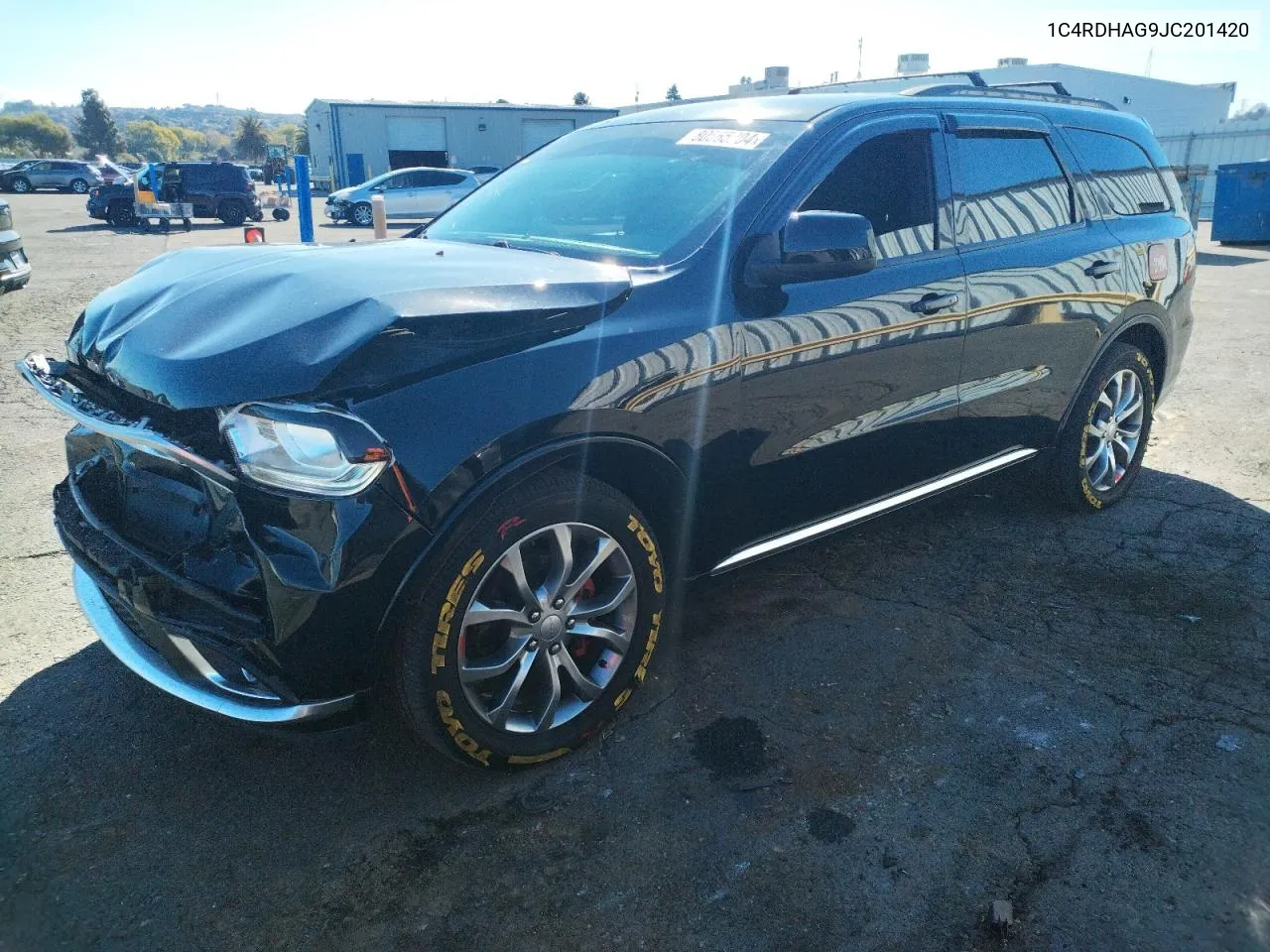 2018 Dodge Durango Sxt VIN: 1C4RDHAG9JC201420 Lot: 80565204