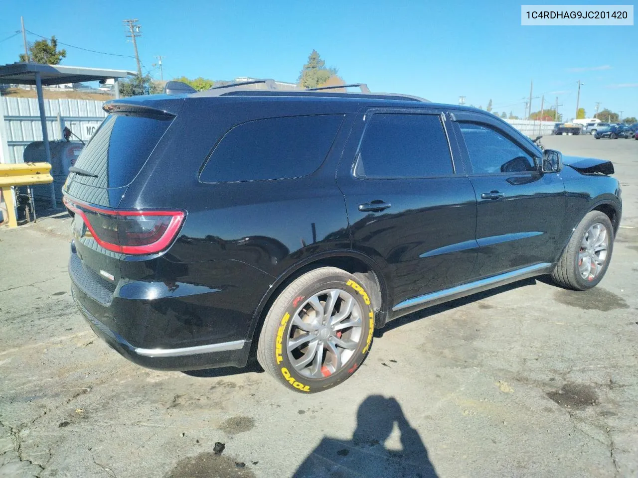 2018 Dodge Durango Sxt VIN: 1C4RDHAG9JC201420 Lot: 80565204