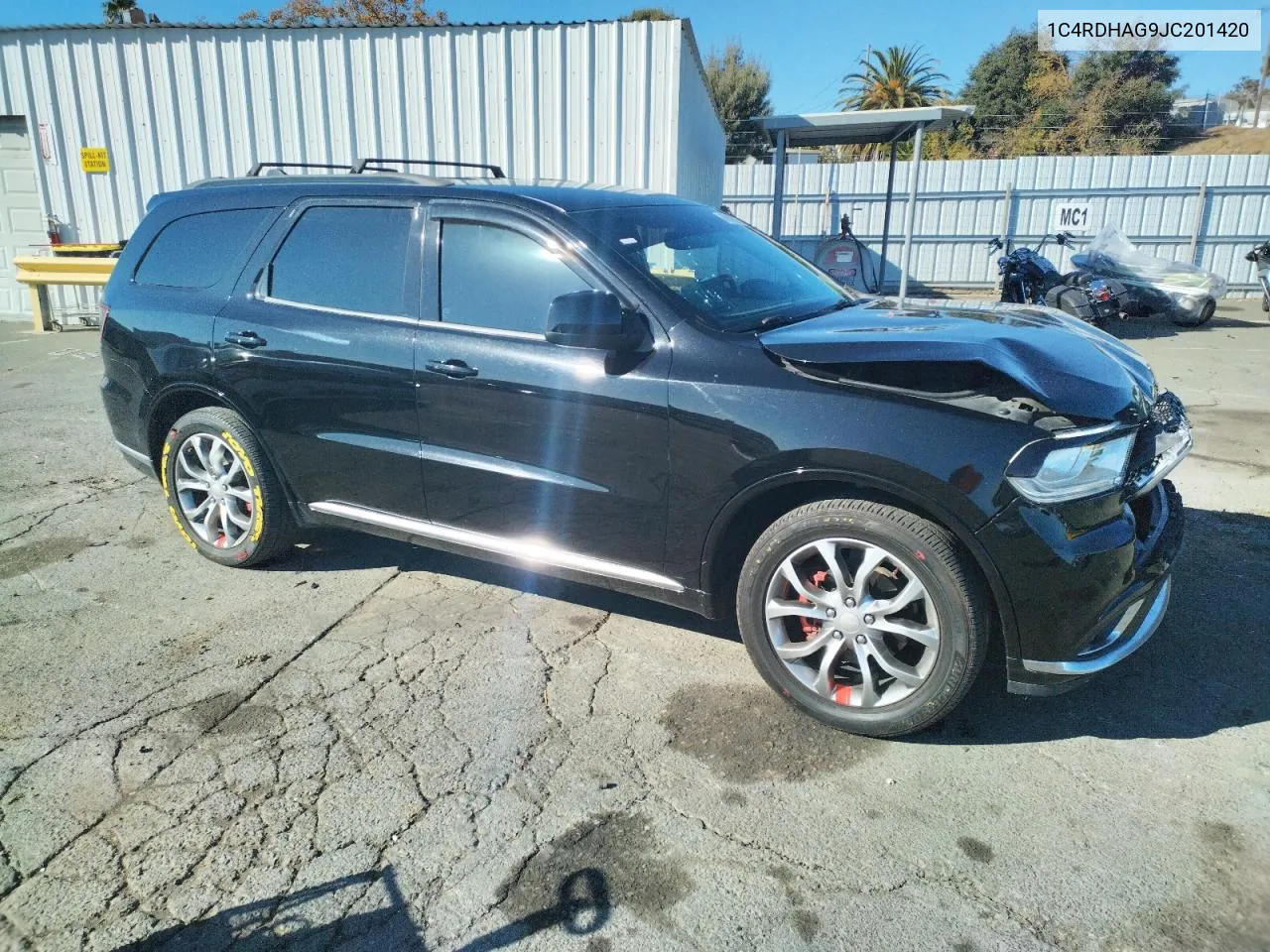 2018 Dodge Durango Sxt VIN: 1C4RDHAG9JC201420 Lot: 80565204