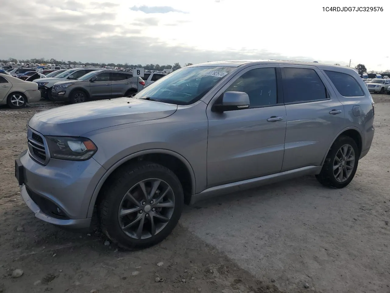 2018 Dodge Durango Gt VIN: 1C4RDJDG7JC329576 Lot: 80792574