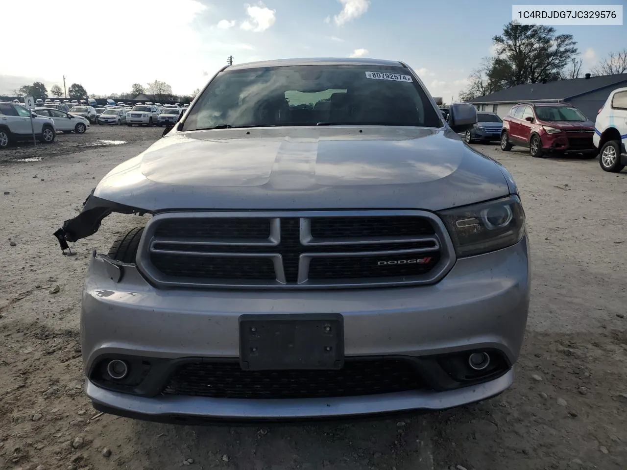 2018 Dodge Durango Gt VIN: 1C4RDJDG7JC329576 Lot: 80792574