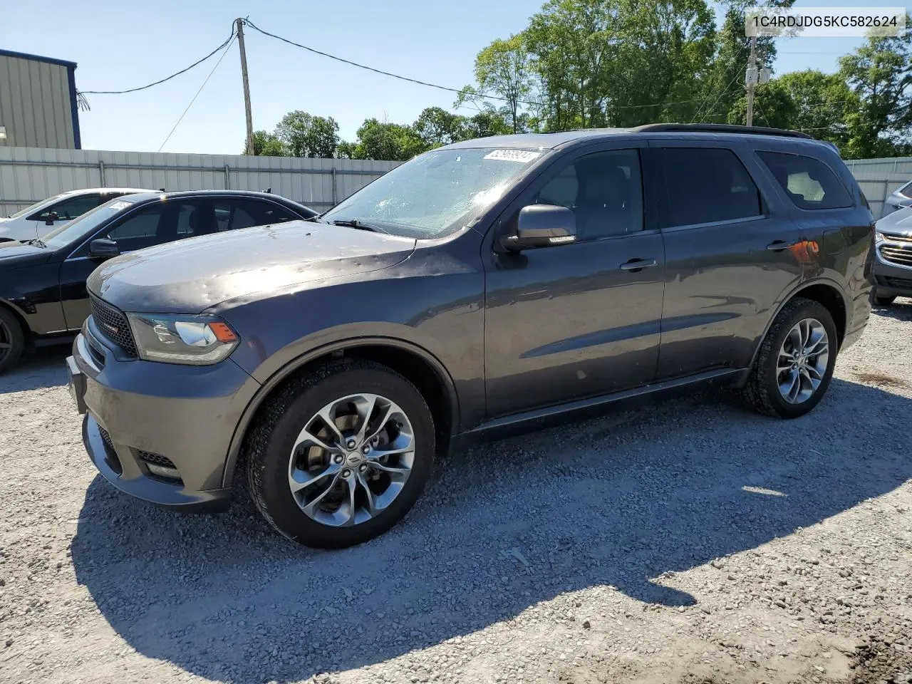 2019 Dodge Durango Gt VIN: 1C4RDJDG5KC582624 Lot: 52969934