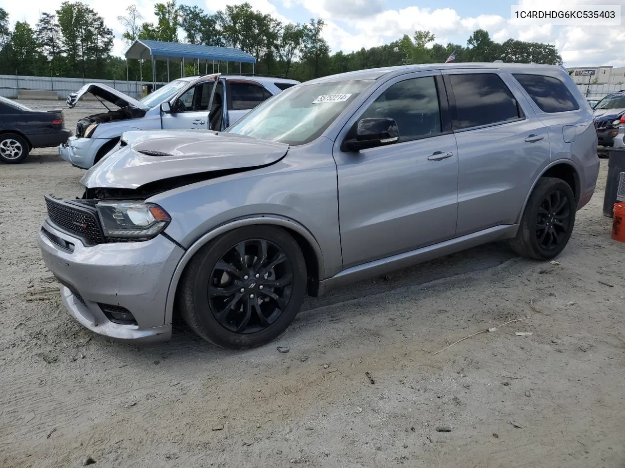 2019 Dodge Durango Gt VIN: 1C4RDHDG6KC535403 Lot: 55752214