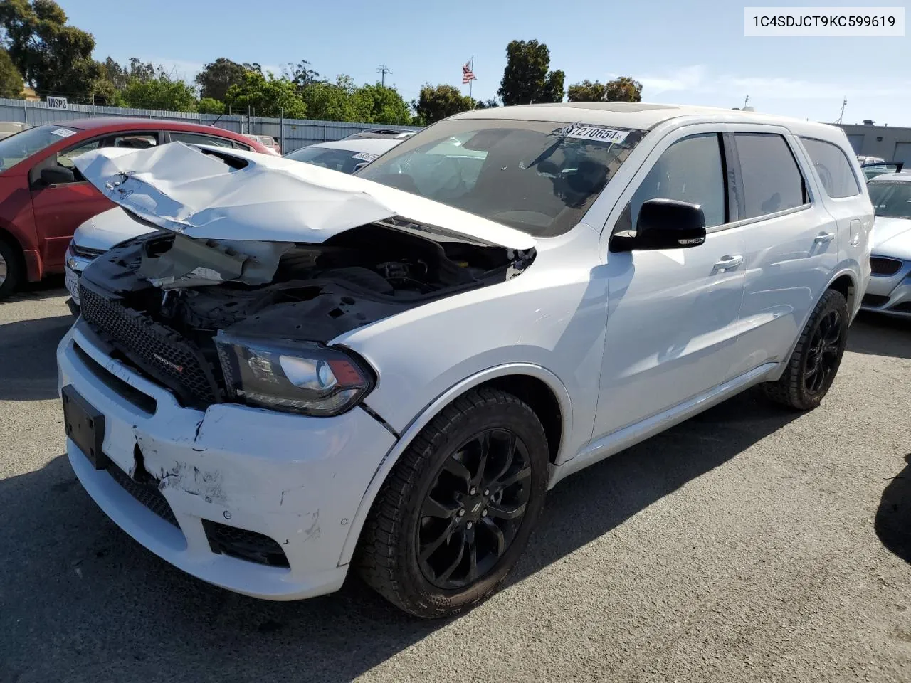 2019 Dodge Durango R/T VIN: 1C4SDJCT9KC599619 Lot: 57270654