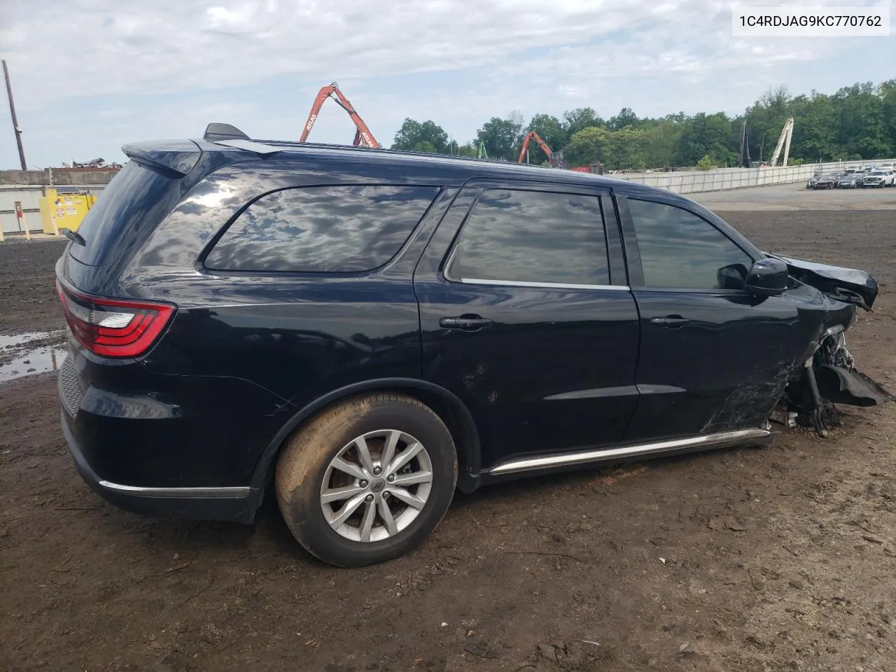 2019 Dodge Durango Sxt VIN: 1C4RDJAG9KC770762 Lot: 57506114