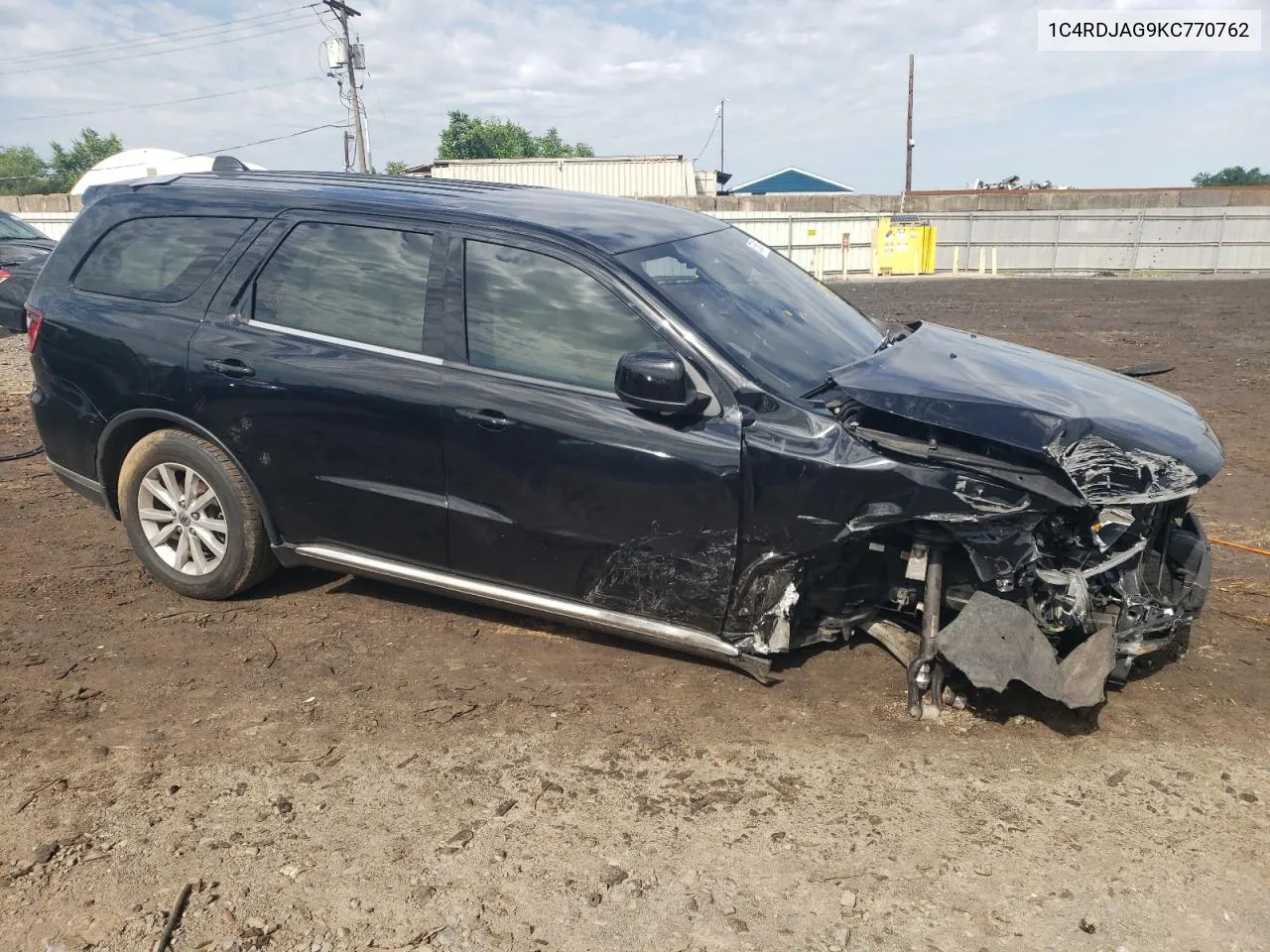 2019 Dodge Durango Sxt VIN: 1C4RDJAG9KC770762 Lot: 57506114