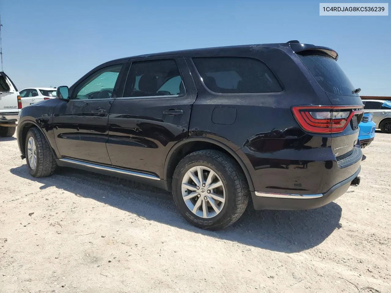 2019 Dodge Durango Sxt VIN: 1C4RDJAG8KC536239 Lot: 58446654